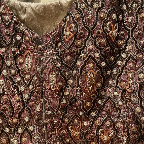 VINTAGE GORGEOUS BEADED GOLDEN BUSTIER TOP - Picture 14 of 14